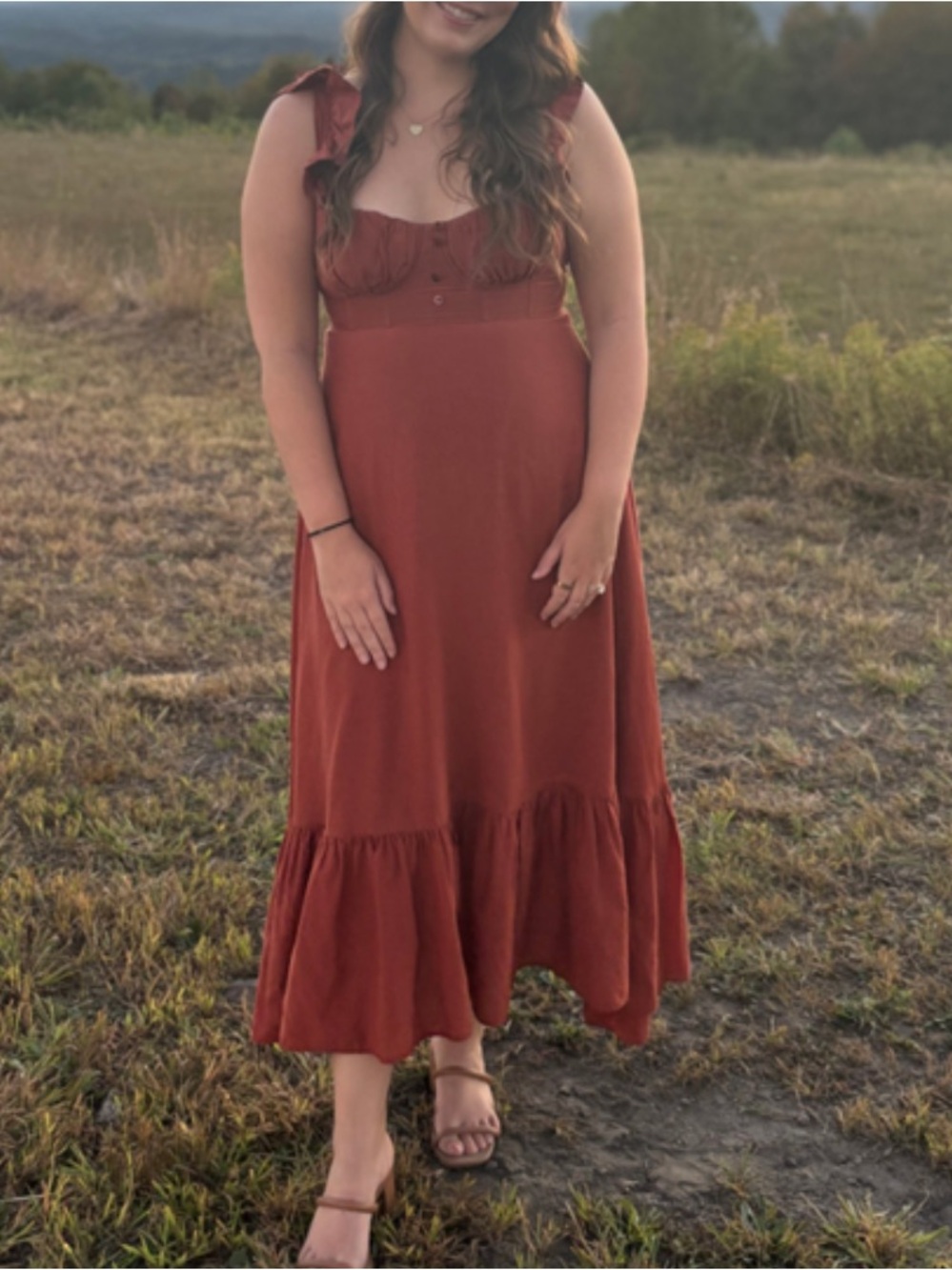 FARM Rio Ruffle Strap Maxi Dress - Picture 3 of 10